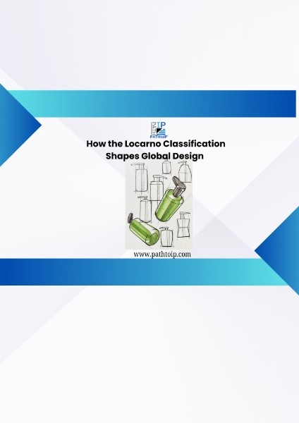 Illustration of the Locarno Classification system organizing industrial designs into international categories for design registration and intellectual property protection.